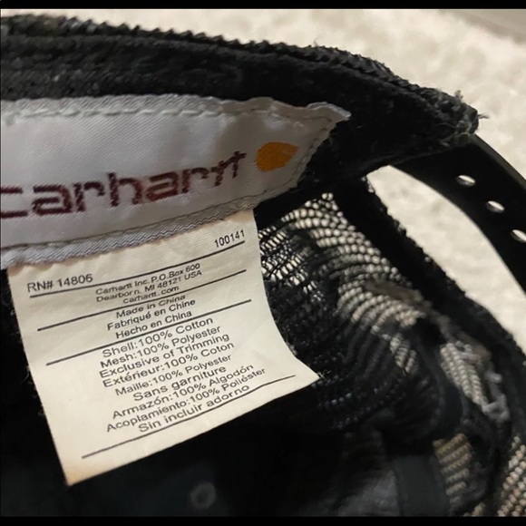 Carhartt Logo Mesh Trucker Snapback Adjustable Hat - Picture 4 of 4